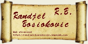 Ranđel Bosioković vizit kartica